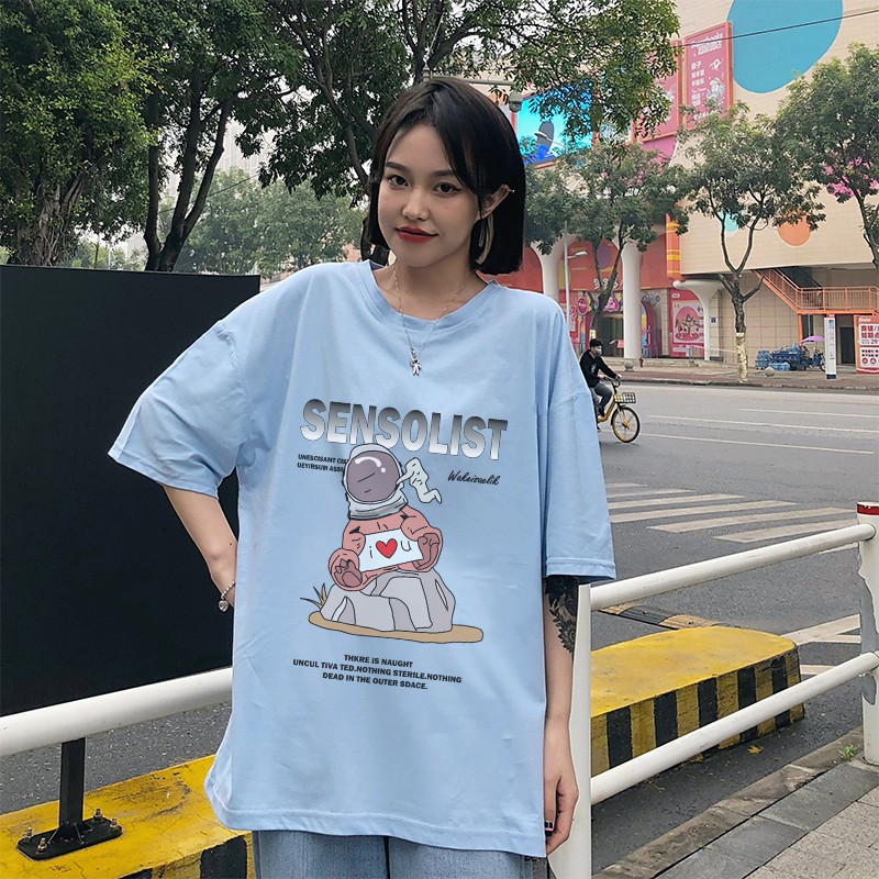 Áo thun unisex nam nữ tay lỡ phông form rộng SENSOLIST teen cổ tròn oversize cotton giá rẻ màu đen trắng tee pull | BigBuy360 - bigbuy360.vn