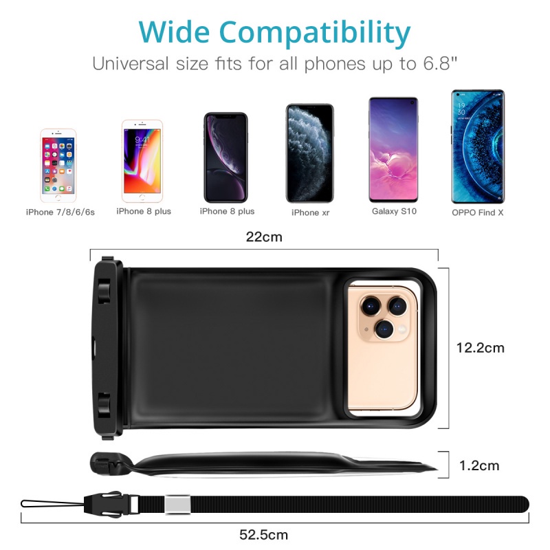 Túi đựng điện thoại ANKNDO chống nước thích hợp cho Samsung Xiaomi Redmi Note 10Pro Huawei P40 30 Lite