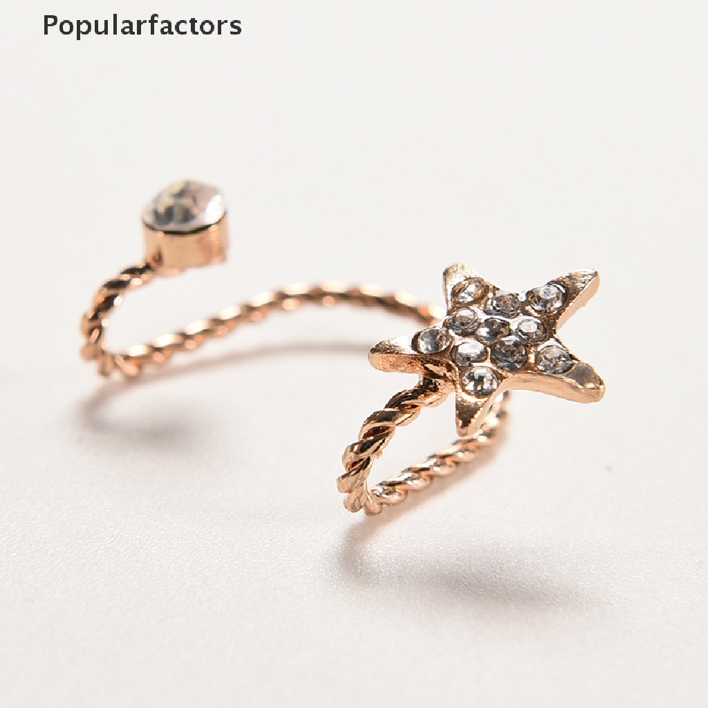 Bông Tai Năm Cánh Hình Ngôi Sao Đính Đá Lấp Lánh Thời Trang