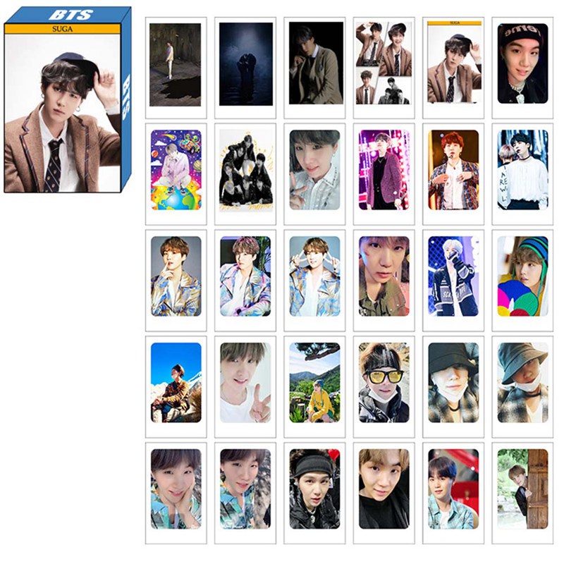 Dilinsi123 Set 30-40 Ảnh Lomo Card J-Hope Suga Nhóm Bts