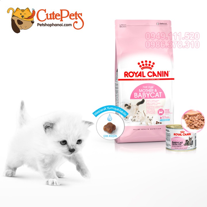 Thức ăn cho mèo Royal Canin Baby Cat 34 Một Cân Hạt cho Mèo mẹ bầu và mèo sơ sinh - CutePets