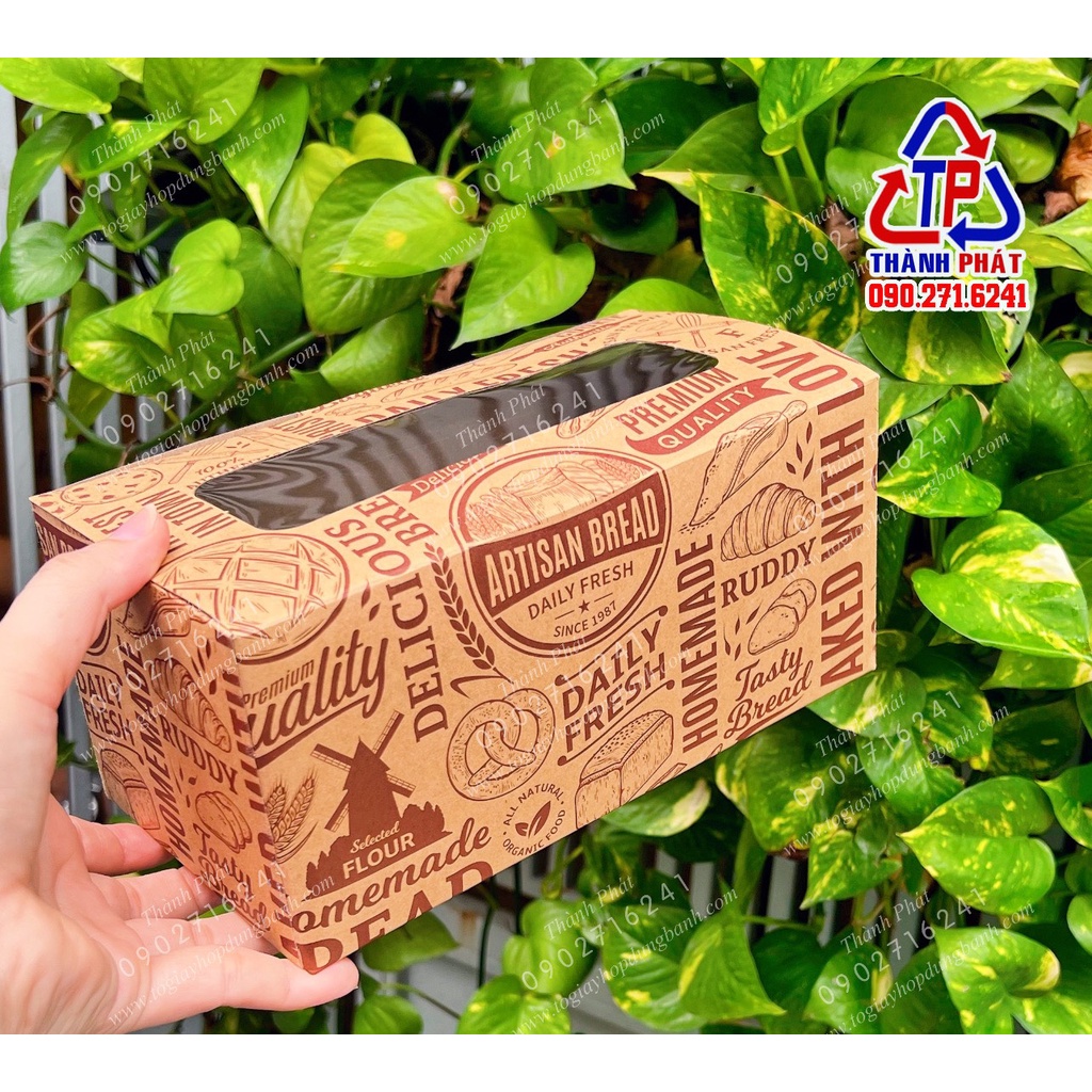 50 Hộp giấy đựng bánh mì hoa cúc , Bánh mứt kẹo tết, bánh ngọt khuôn D08 - MẪU NGẪU NHIÊN