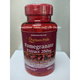 [CHÍNH HÃNG] Tinh Chất Lựu Pomegranate Extract 250mg Puritan’s Pride – Hộp 120 Viên – DATE 09/2024