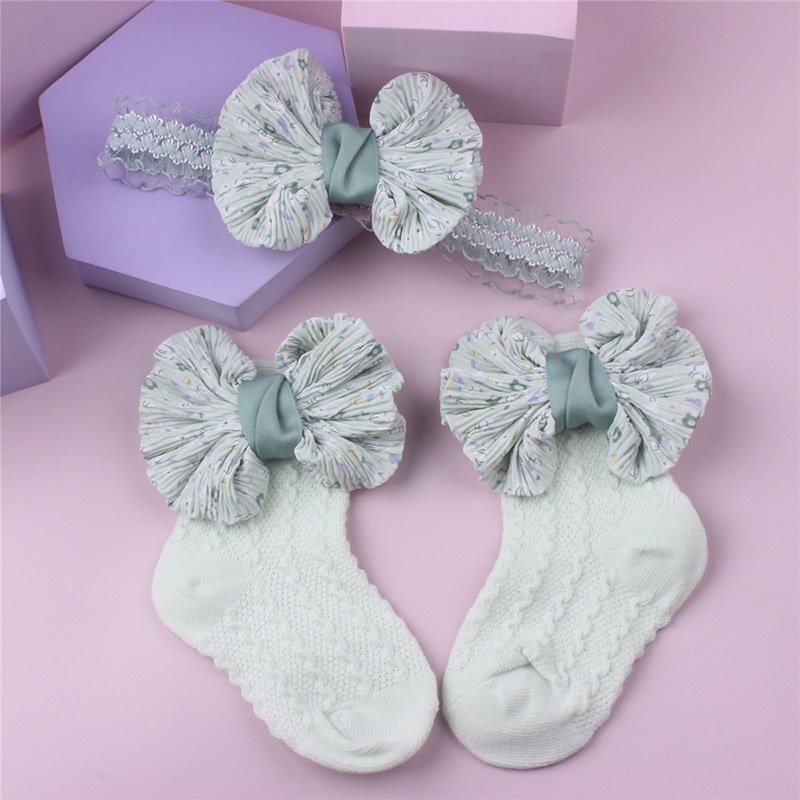 Set 2 Đôi Vớ Thoáng Khí Dễ Thương Cho Bé Gái