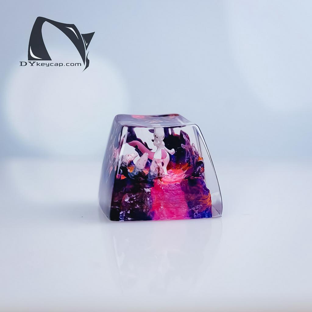 Nút bàn phím Pokemon, nút bàn phím Mewtwo , Bàn phím nhân vật hoạt hình -  Mewtwo keycap, POKÉMON Artisan Keycap