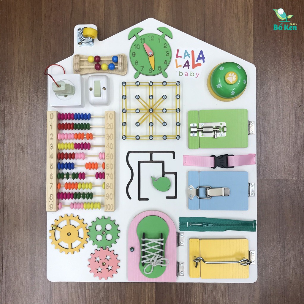 Shop Bố Ken BẢNG BẬN RỘN - BUSY BOARD Rèn Luyện Vận Động Tinh Lalala Baby