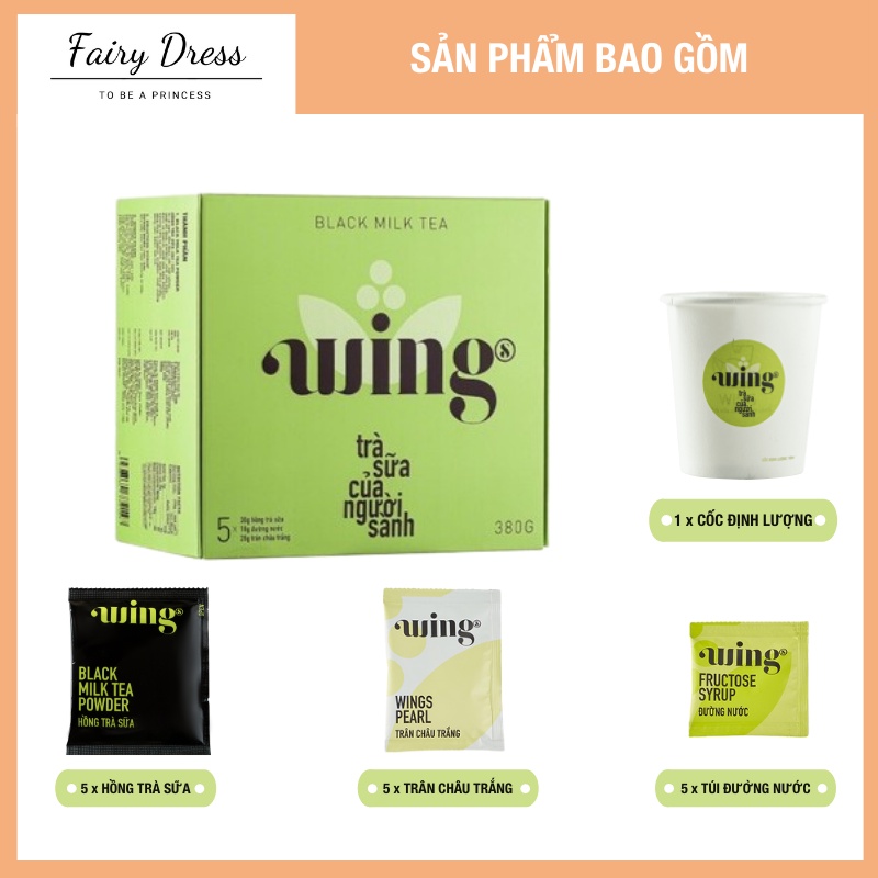  Trà sữa trân châu hòa tan Wings - Loại Hộp