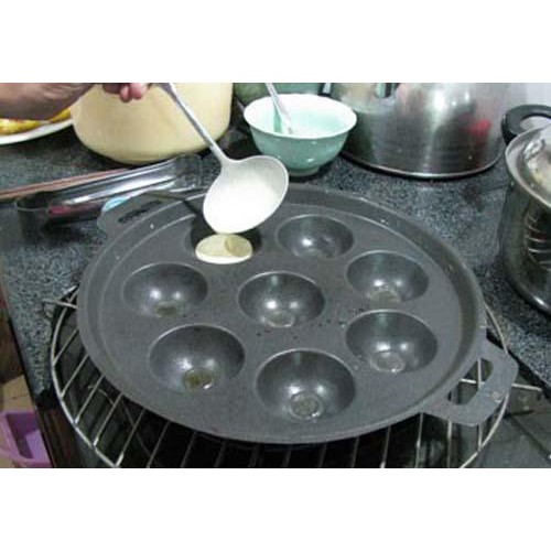 ( Có video )Khuôn đỗ bánh khọt 10 lỗ Nắp Inox sử dụng dược cho tất cả các loại bếp,bếp ga,bếp than Dragon