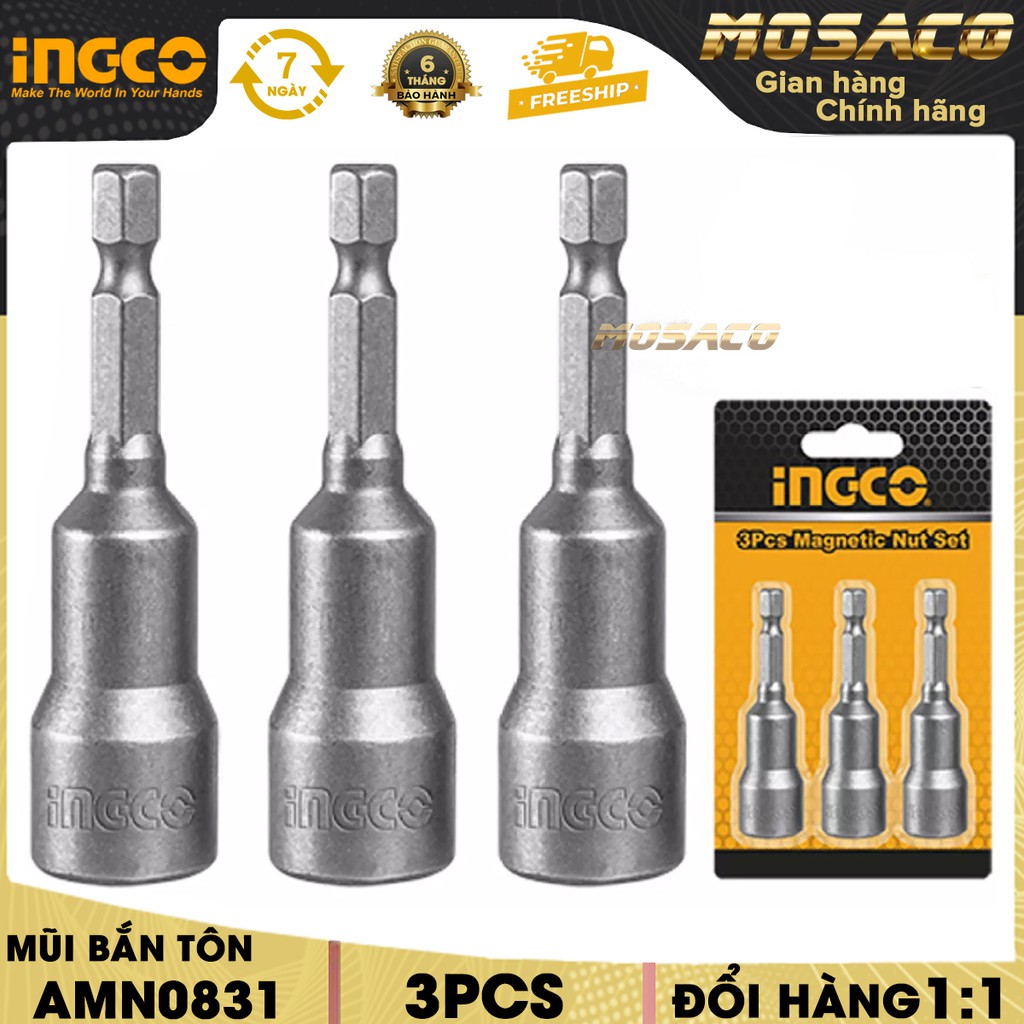 Bộ mũi từ bắn tôn AMN0831 đuôi lục giác 1/4inch siết vít đa năng, chiều dài 45mm, chất liệu 50BV30 lực nam châm mạnh