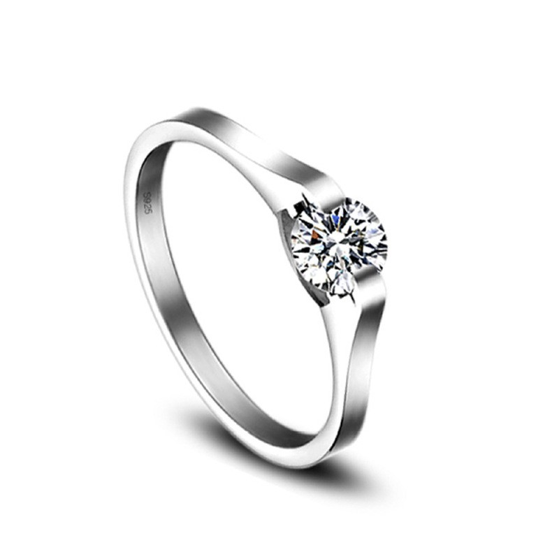 Nhẫn Đính Đá Zircon Phong Cách Âu Mỹ Cho Phái Nữ