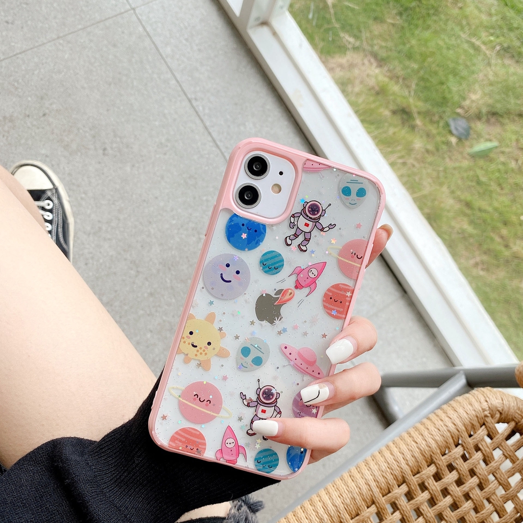 Ốp iphone - Ốp lưng viền Du hành kim tuyến 6s/6plus/6s plus/7/8/7plus/8plus/x/xs/xs max/11/11pro max - Awifi Case S2-3 | BigBuy360 - bigbuy360.vn