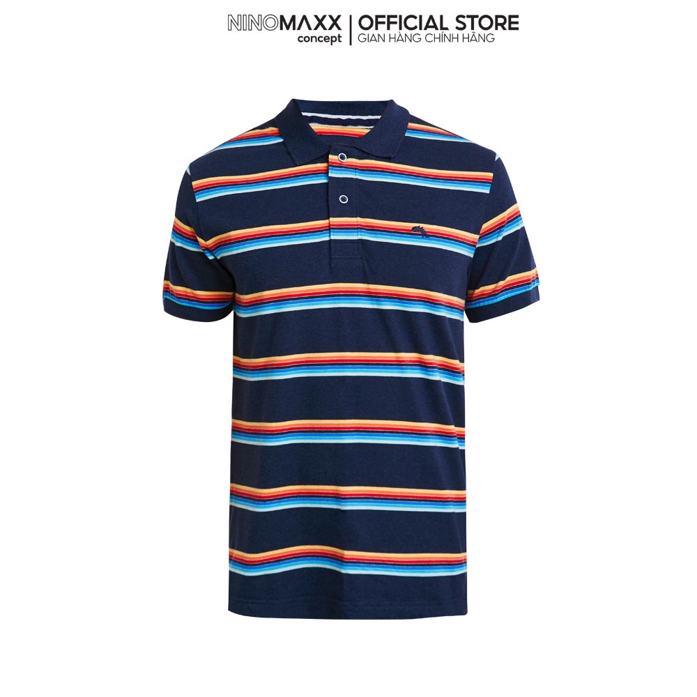 NINOMAXX Standard Polo - Áo polo sọc Nam tay ngắn chất liệu CNT 1902057