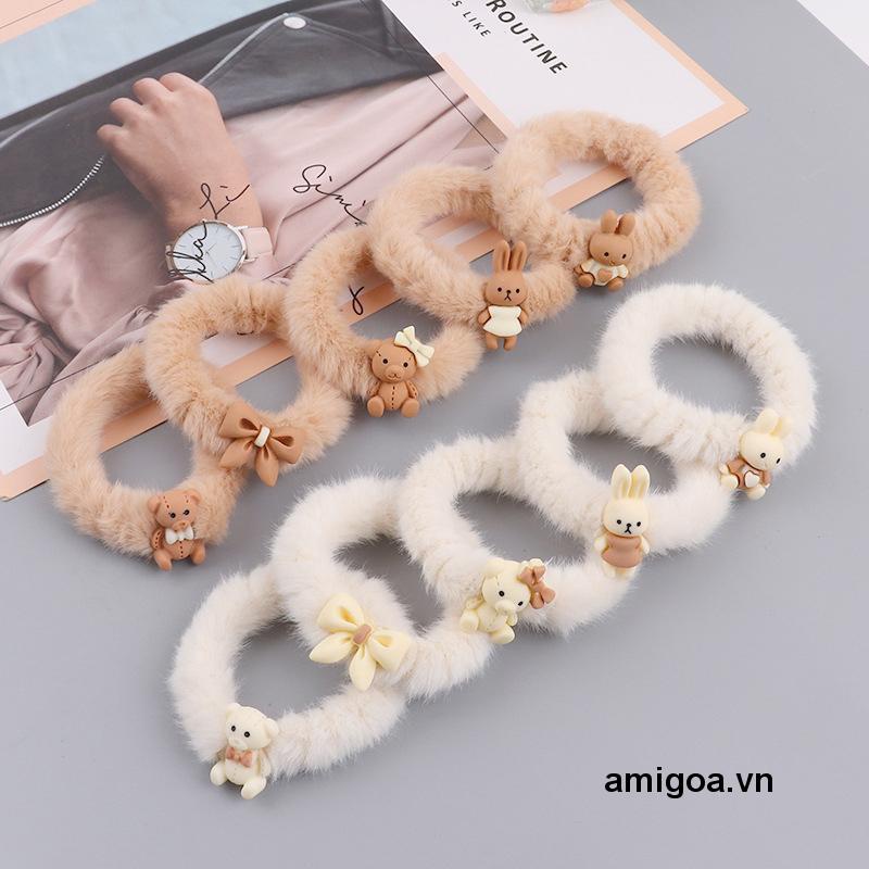 ✨✨Dây buộc tóc hình gấu/thỏ/Doremon nhồi bông dễ thương cho nữ
