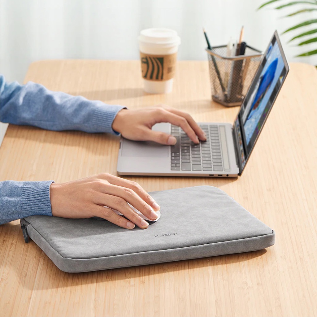 Túi chống sốc Laptop Macbook iPad Ugreen LP187 | Túi đựng máy tính 11 12 13 14 inch bằng da Pu