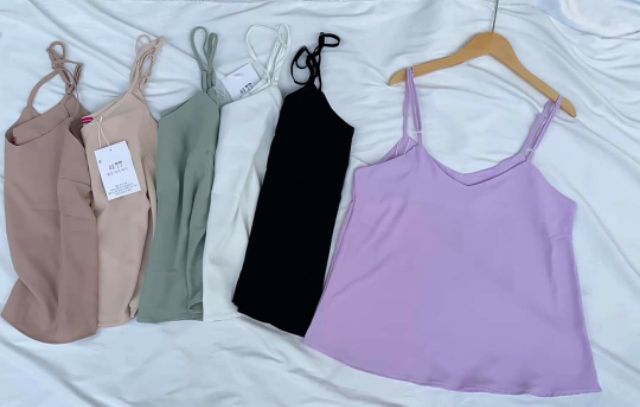 Áo 2 dây voan lụa mềm mịn nhiều màu kiểu dánh Hàn Quốc | BigBuy360 - bigbuy360.vn