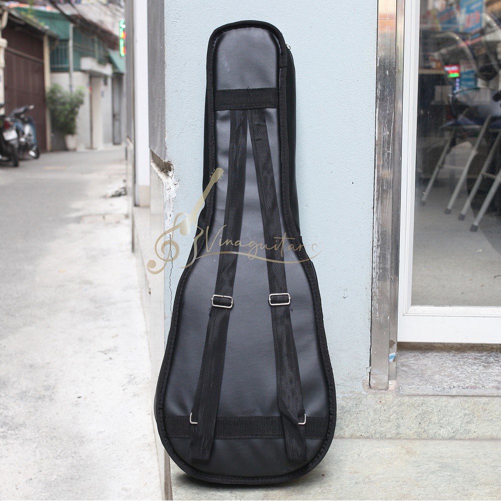 Bao da đựng đàn ukulele dày 3 lớp , có sẵn 3 cỡ logo vinaguitar, thích hợp cho mọi loại ukulele