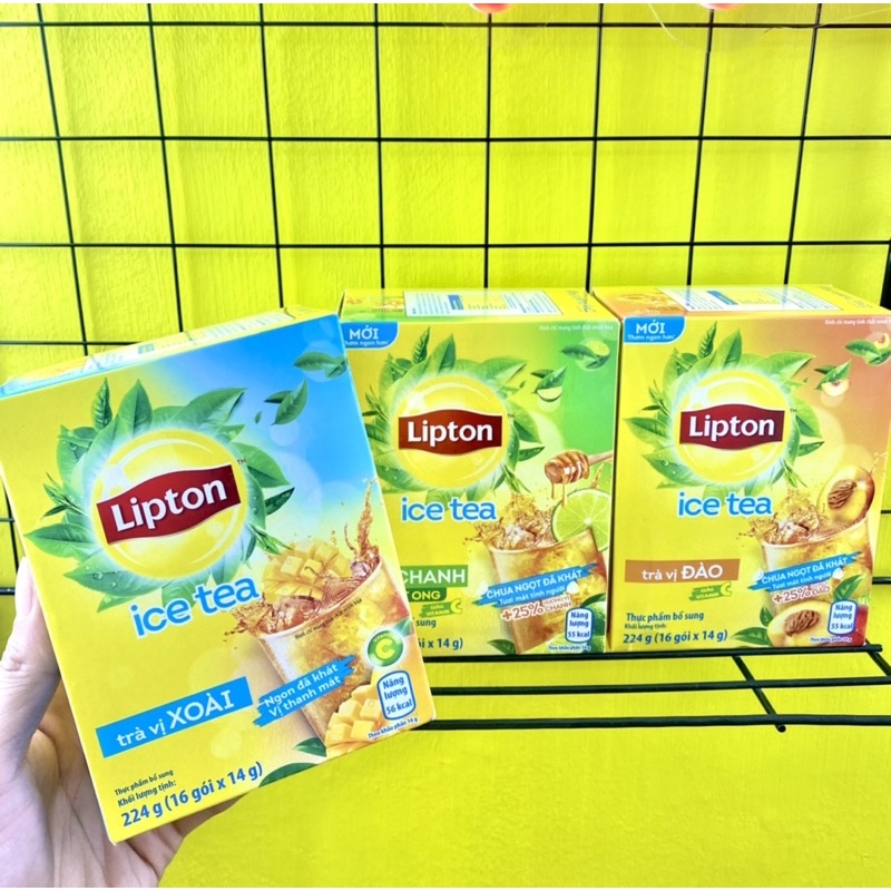 Trà Lipton hòa tan hộp 224 (16gói x 14g)