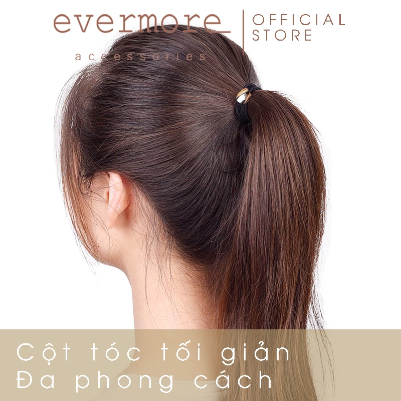 Dây buộc tóc, cột tóc hạt trơn mạ vàng dễ thương, minimalist, thanh lịch CT004