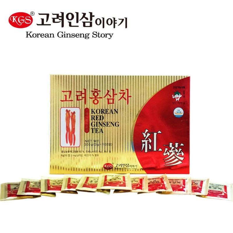 Trà Hồng Sâm KGS Hàn Quốc 300G. cam kết hàng chính hãng, không sẽ hoàn 200% giá trị sp