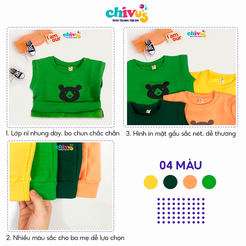Áo Gile Cho Bé Trai, Bé Gái, Áo Khoác Gile Trẻ Em Thu Đông Hàng Nỉ Nhung Chất Dày Dặn, Ấm Áp