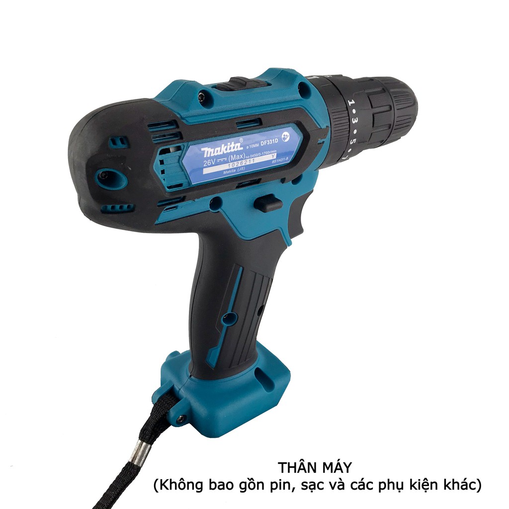 Thân máy khoan pin bắt vít cầm tay Makita 18v 26v (không kèm pin)