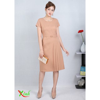 Đầm nude da xếp ly ThoiTrangXinh DL592