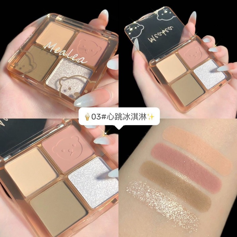 [Hàng mới về] Bảng Phấn Mắt Bốn Màu Ánh Ngọc Trai/Nhung Mịn Trang Điểm Phong Cách Dễ Thương | BigBuy360 - bigbuy360.vn