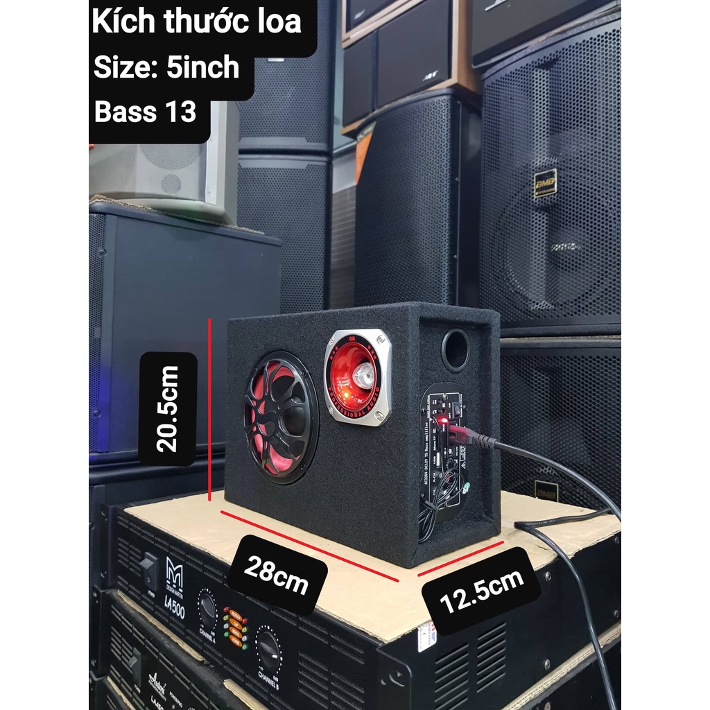 Loa CROWN 5: Dáng vuông, Có Bluetooth, Bass 13, Nguồn điện 220v và 12v