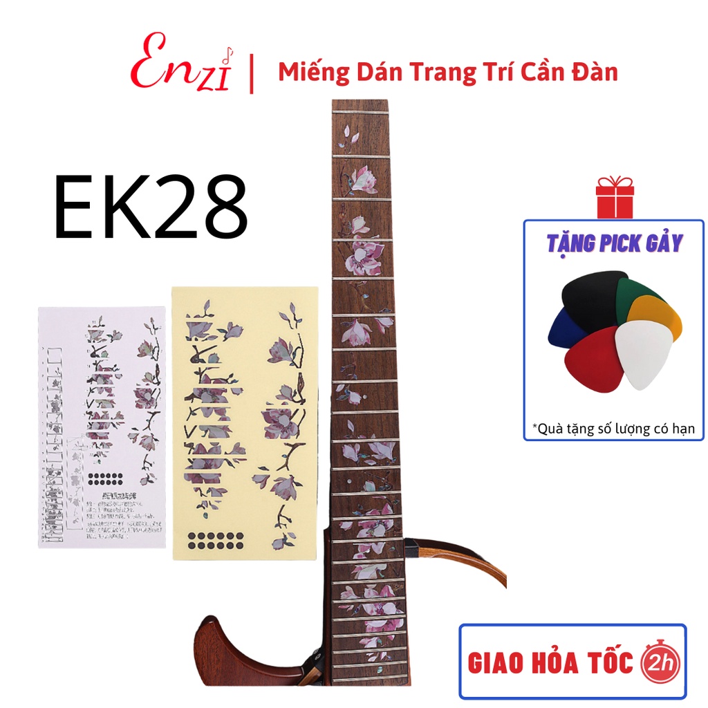 Sticker miếng dán trang trí khảm cần đàn guitar chất lượng Enzi