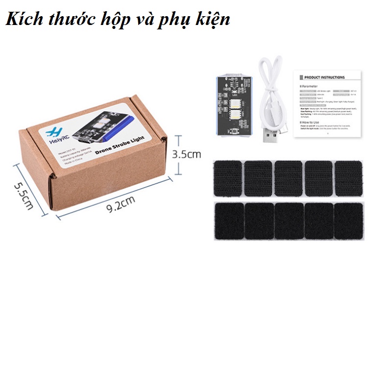 Đèn chiếu sáng gắn flycam DJI mini 3 pro /MINI 2/AIR2/2S/3PRO//mavic3 có chức năng chiếu sáng và nháy - Phụ kiện flycam