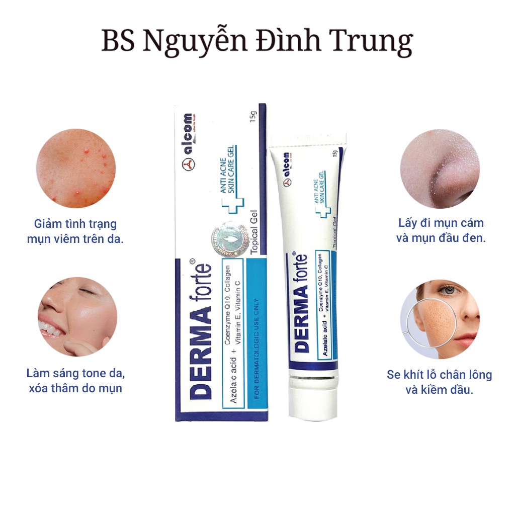 Gel Giảm Thâm Mụn Derma Forte 15G - BS Nguyễn Đình Trung