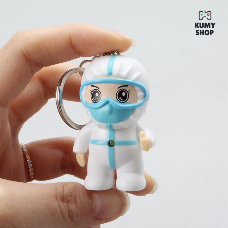 Móc khoá nhân viên y tế - bác sĩ, điều dưỡng viên - thiên thần áo trắng chiến thắng đại dịch