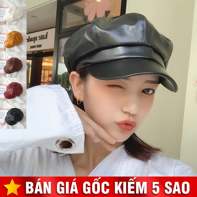 Nón Nồi Chất Da Pu Dày Dặn Phong Cách Hàn P1891