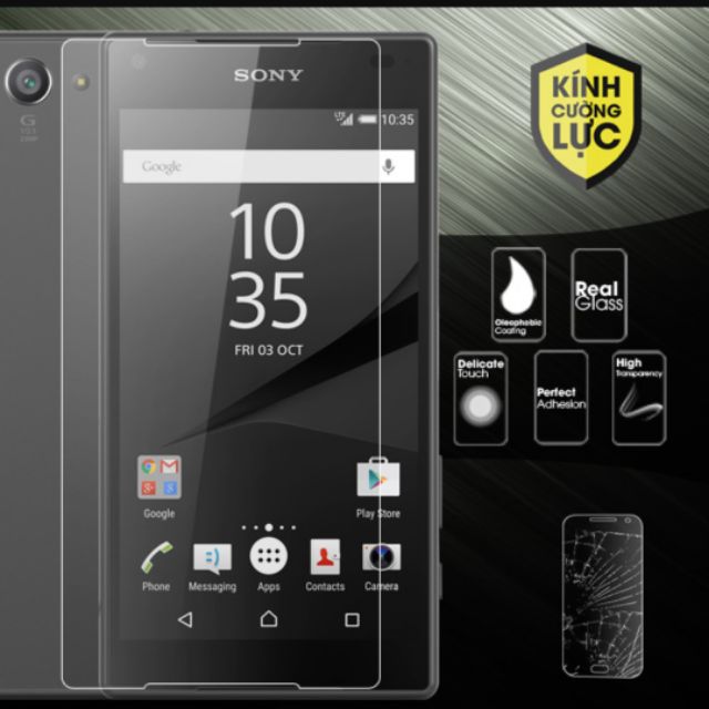 Bộ 3 dán kính cường lực Sony Xperia Z5 - trong suốt