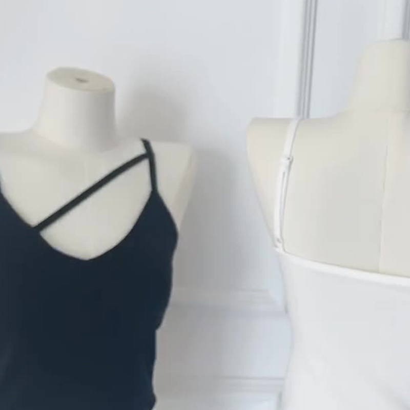 Brroa Áo Hai Dây Cotton Cơ Bản Với Áo Ngực Dây Mảnh Màu Trơn Gợi Cảm Cho Nữ