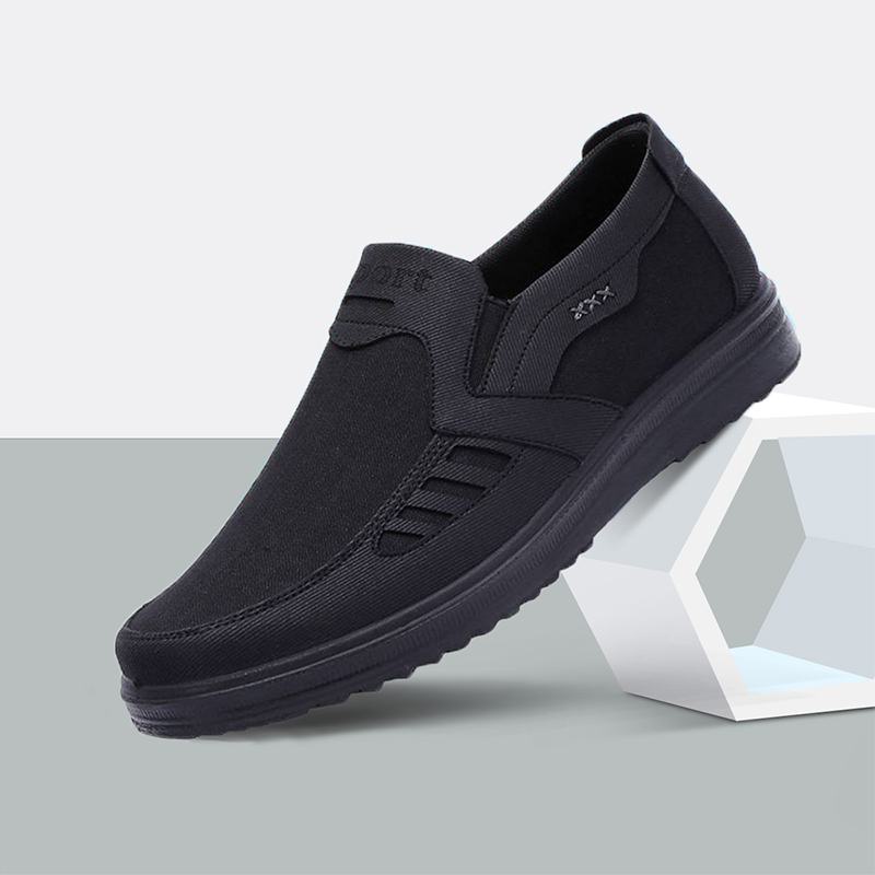 Giày lười nam trung niên cao cấp form dáng đẹp giày lười vải nam thoáng khí mẫu giày siêu nhẹ