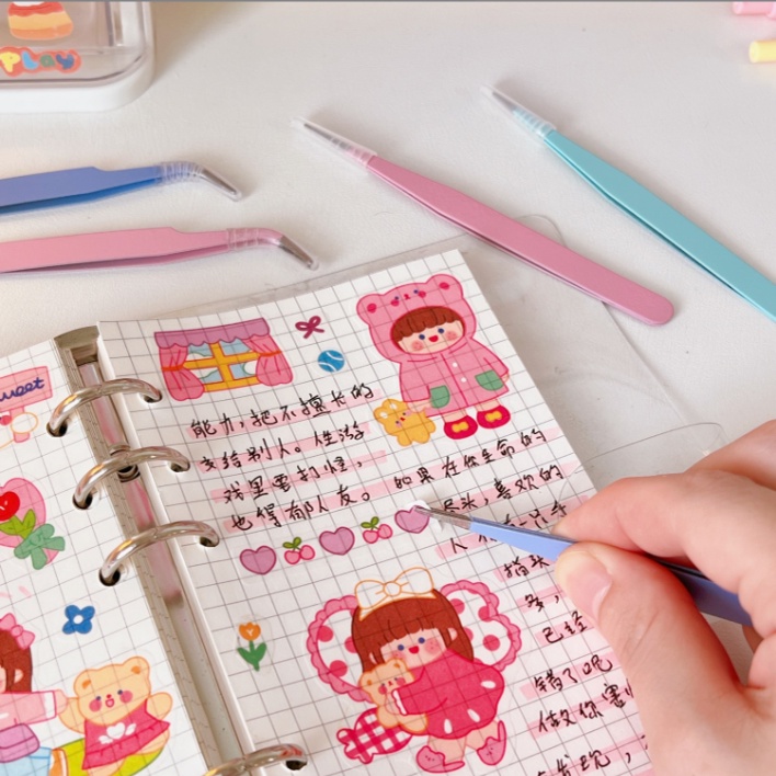 Nhíp Gắp Sticter Hình Dán Hỗ Trợ Trang Trí Sổ Tay Bullet Journal