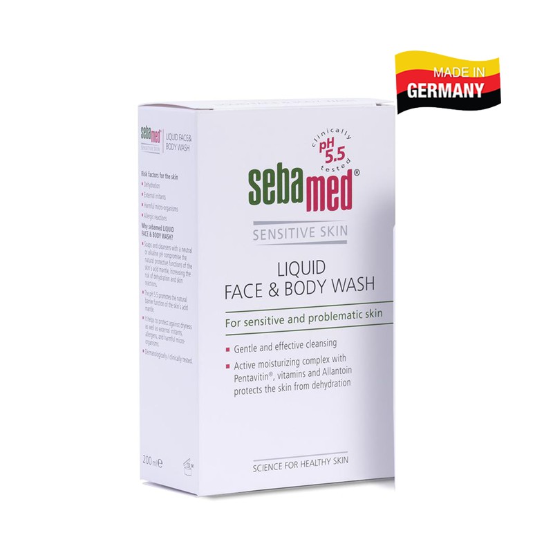Sữa Rửa Mặt Và Tắm Toàn Thân Sebamed Face &amp; Body Wash pH5.5 (50ml)