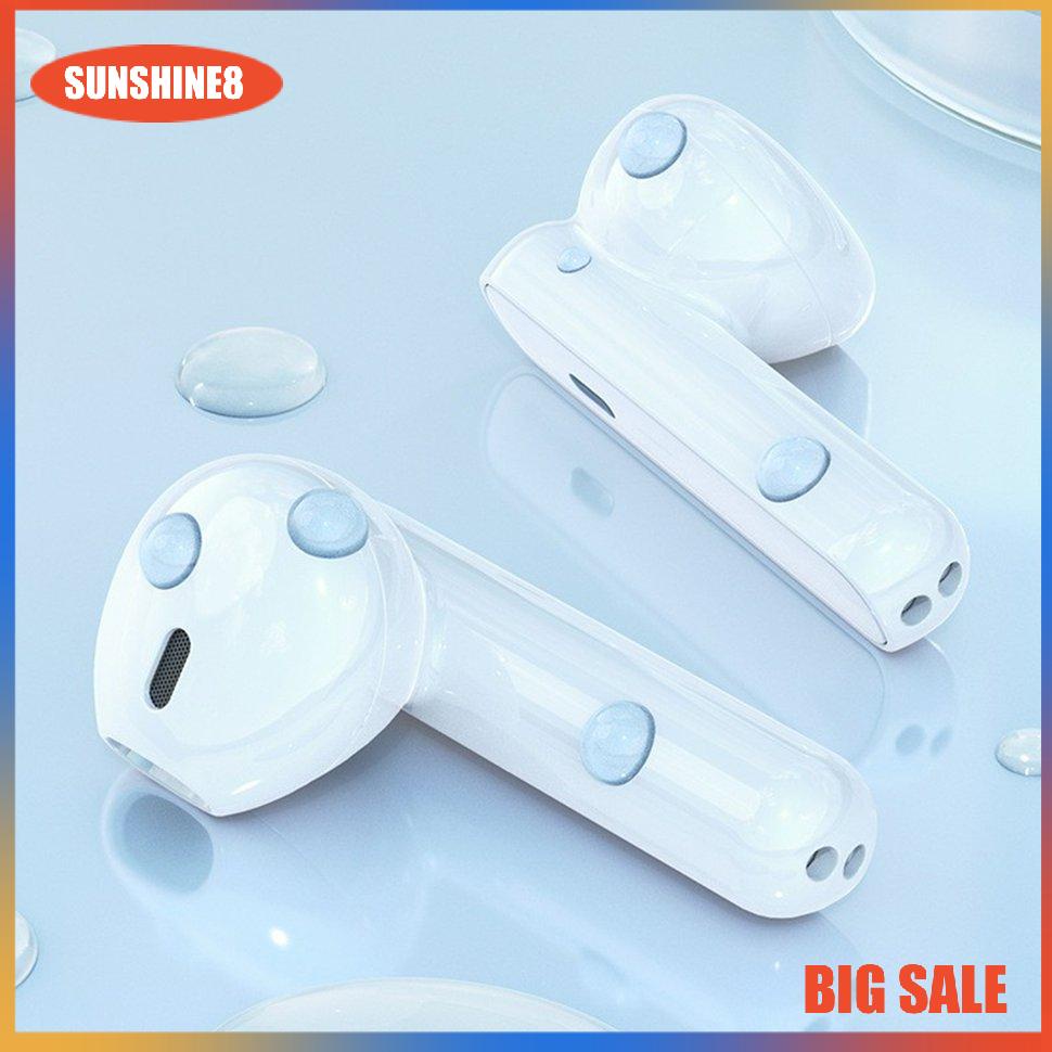 【SUN】Wireless Earbuds Compact Stereo Earphones Dual In Ear Touch Control Earbuds