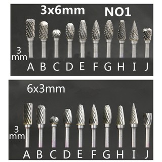 Bộ 10 mũi khắc, mài, làm lũa Vonfram cao cấp