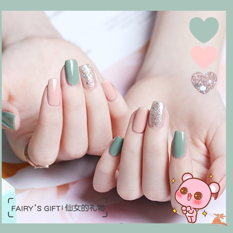 Ready Stock  Bộ 3 sơn móng tay màu kẹo xinh xắn N8039-3