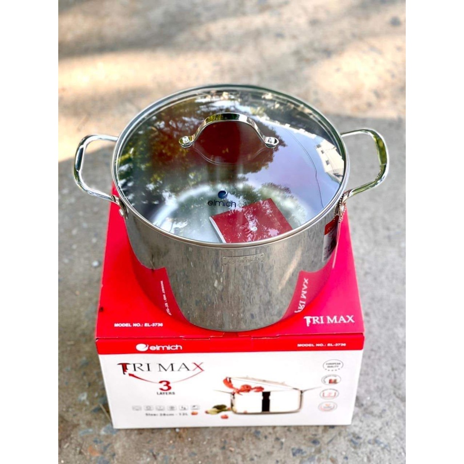 Nồi luộc gà Elmich Trimax 3 cao cấp đúc liền nguyên khối đẹp xuất sắc