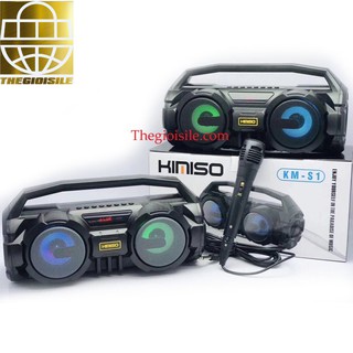 [Free Ship đơn 50k] Loa Bluetooth KIMISO KM-S1 S2 Chính hãng - Tặng kèm Mic hát Karaoke - Lỗi đổi mới trong 15 ngày đầu