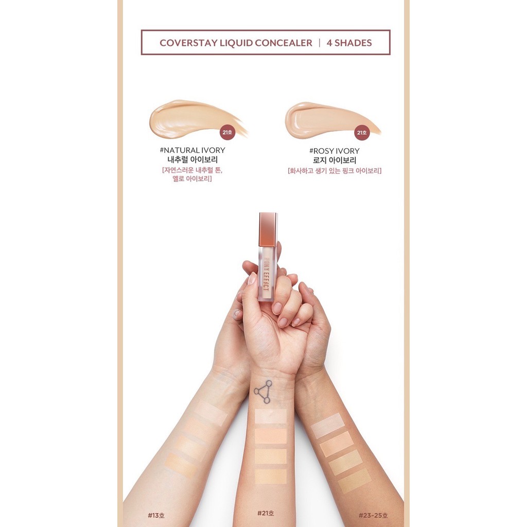 [RPS+Bill] Kem che khuyết điểm siêu che phủ PONY EFFECT COVERSTAY LIQUID CONCEALER | BigBuy360 - bigbuy360.vn