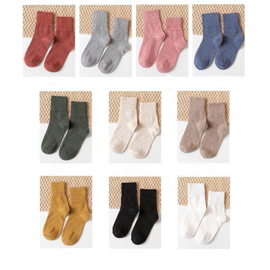 Tất cổ cao nam nữ vớ cổ cao len nhám kháng khuẩn thời trang hàn quốc giá rẻ MRSOCKS VC025