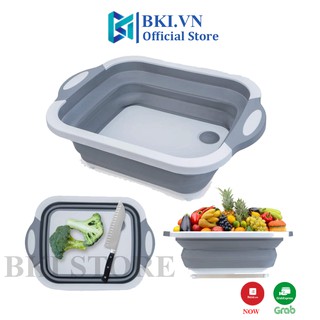 Chậu, Thau, Thớt Gấp Gọn 3 In 1 Đang Năng Kích Thước Lớn 30x40