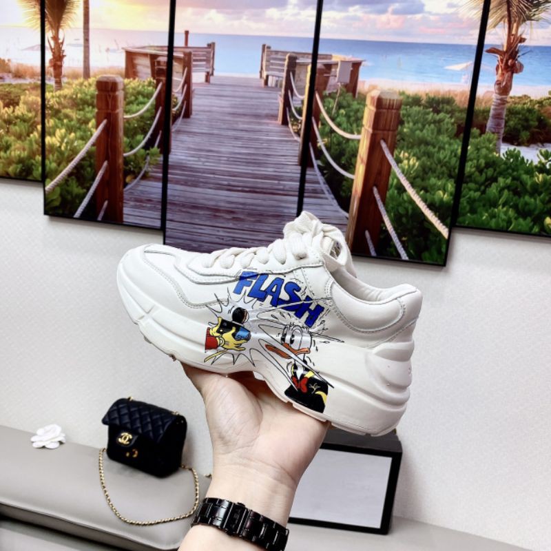 Pv(ẢNH THẬT)Giày Thể Thao 5p Vịt Da Thật Mềm Êm Fullbox Bill Túi Cao Cấp