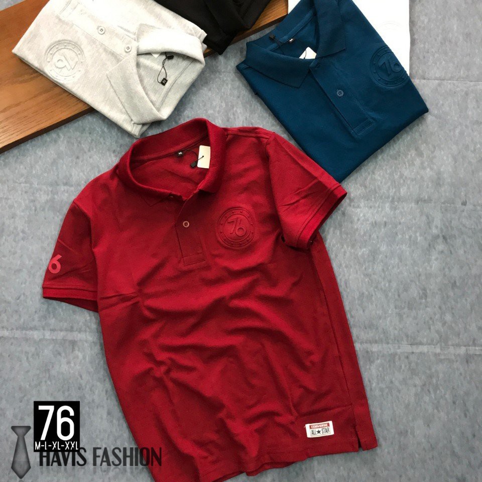 Áo thun nam tay lỡ cổ bẻ Aber All Star 76 logo dập nổi cao cấp AXK038 uy tin, chất lượng[CHÍNH HÃNG] GIÁ SIÊU RẺ