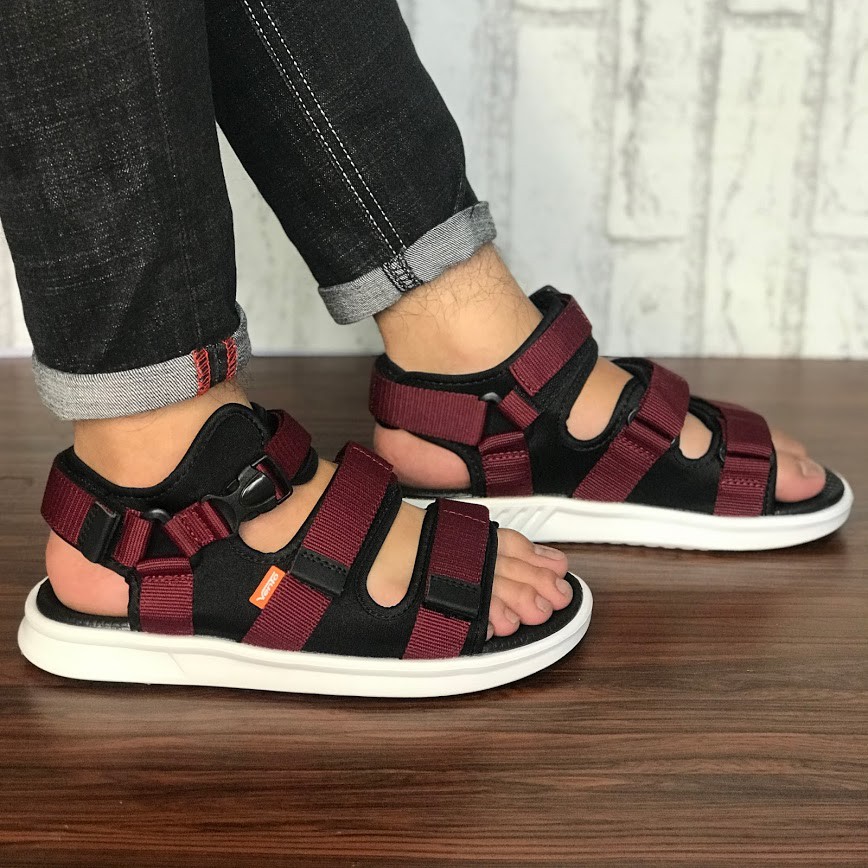 Giày Sandal Vento Nam Nữ - NB03R Đỏ đô