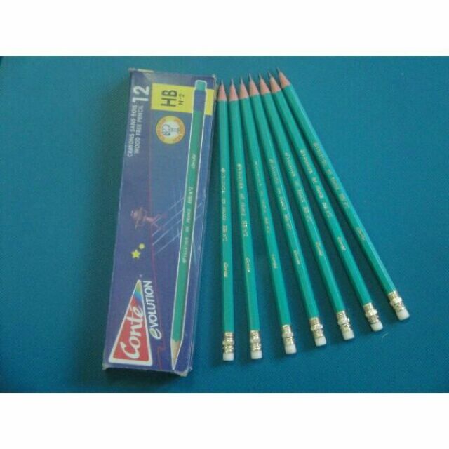 Bút chì xanh 2B có gôm tẩy